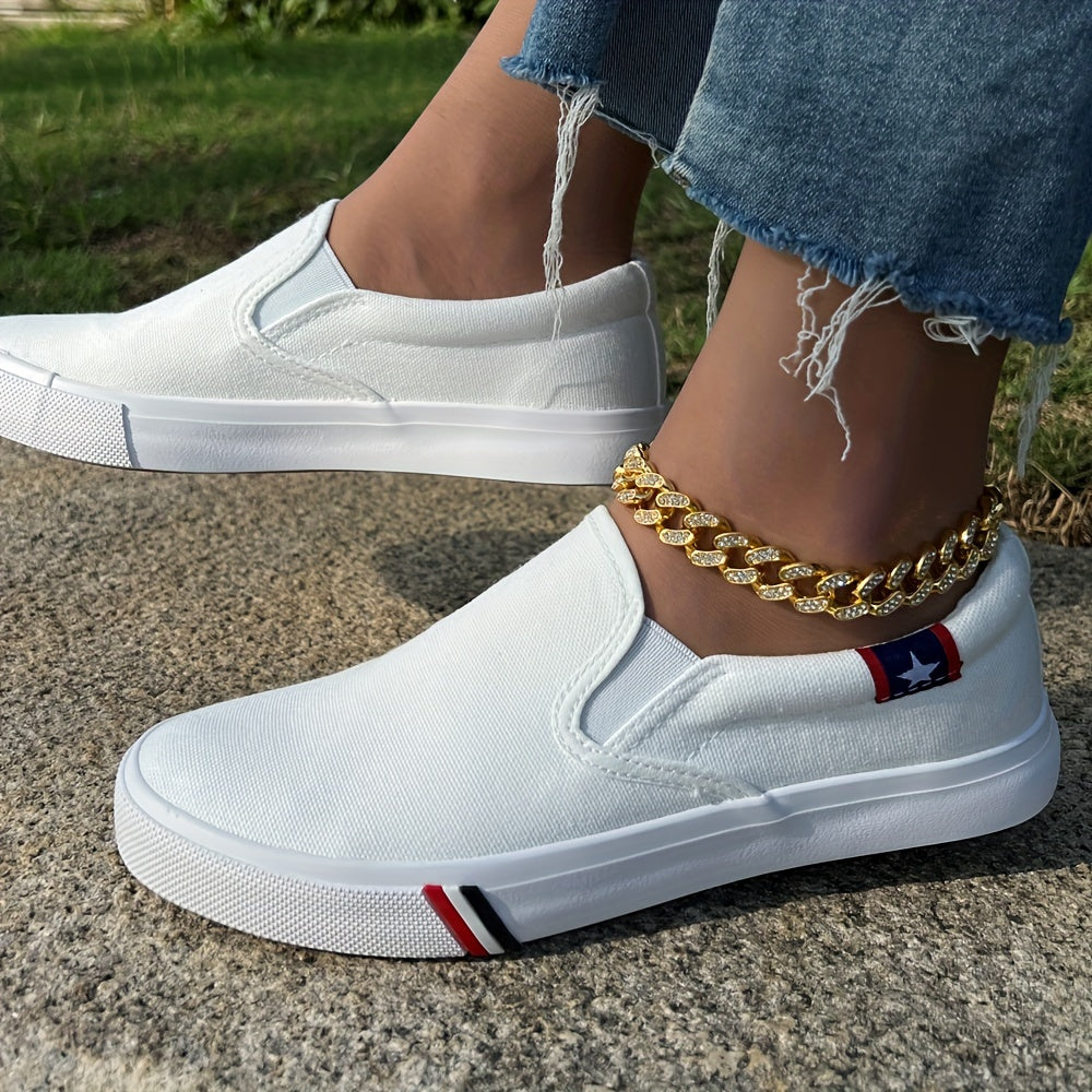Men's Breathable Canvas Slip On Shoes for Jogging
