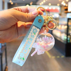 Acrylic Lollipop Drift Bottle Keychain For Men Couple Bag Pendant Key Chain