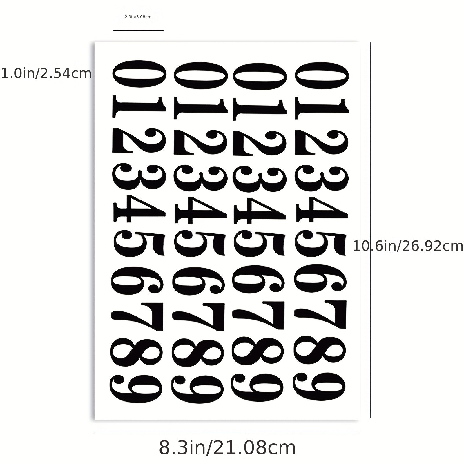 40 Vinyl Number Decals for Mailbox, Garage Door, Freight Box
