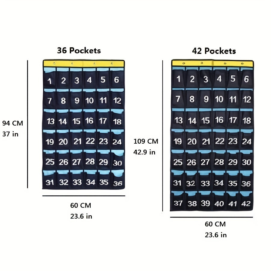 Classroom Numbered Cell Phone Holder & Calculator Pocket Chart