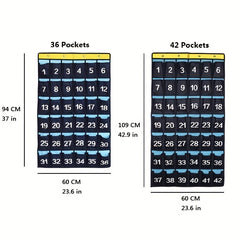 Classroom Numbered Cell Phone Holder & Calculator Pocket Chart