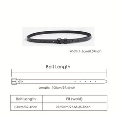 3pcs Snake Pattern PU Belt Casual Girdle For Women
