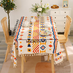 Bohemian Tablecloth Geometric Pattern Kitchen Dining Holiday Christmas Buffet