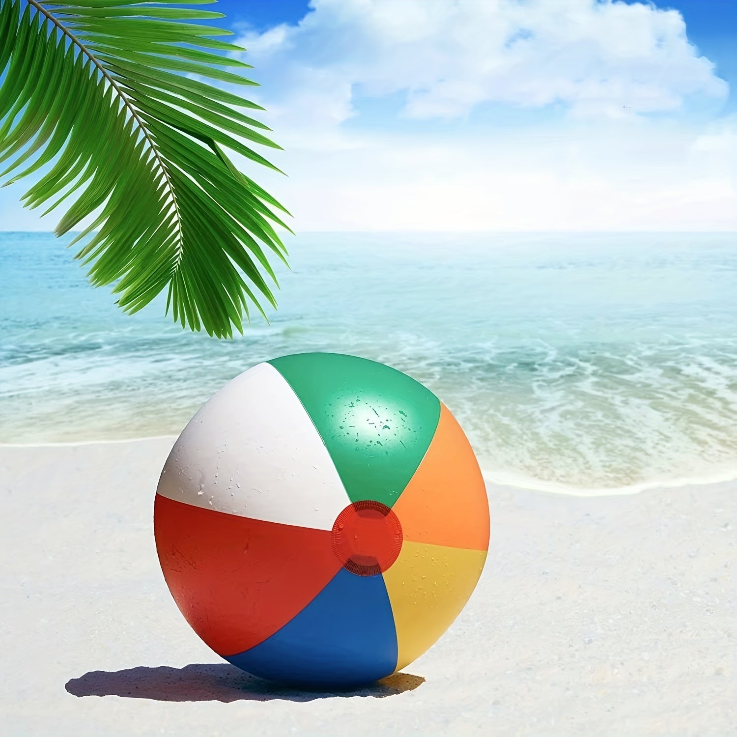 Rainbow Inflatable Beach Balls Bulk 50 - Pool Party Favors & Toys