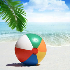 Rainbow Inflatable Beach Balls Bulk 50 - Pool Party Favors & Toys