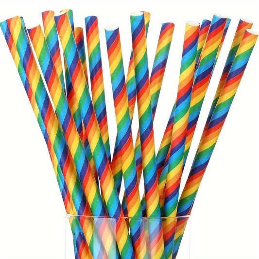 100 Rainbow Straws Bulk Colorful Drink Straws Cocktail Wedding Party