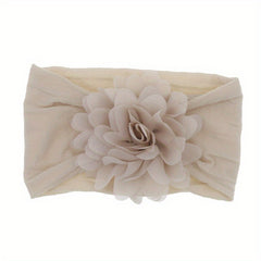 Chiffon Flower Nylon Headband for Baby Girls