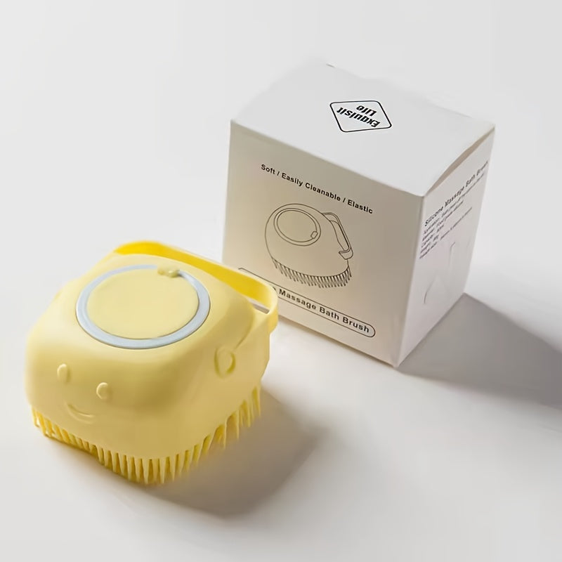 Pet Shampoo Brush with Shampoo Storage for Dog Cleaning