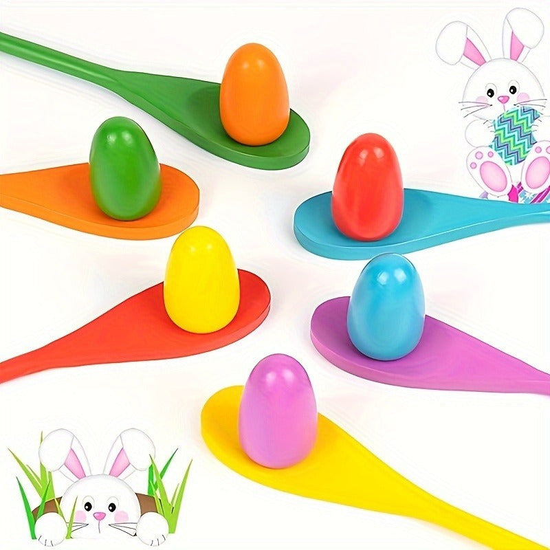 12pcs Wooden Egg Spoon Set for Easter Eggs Outdoor Activities