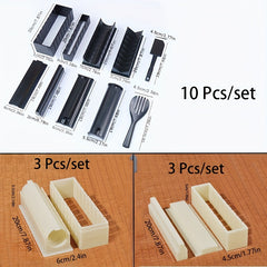 10pcs Sushi Maker Roller Rice Mold DIY Sushi Making Mold Kitchen Tool
