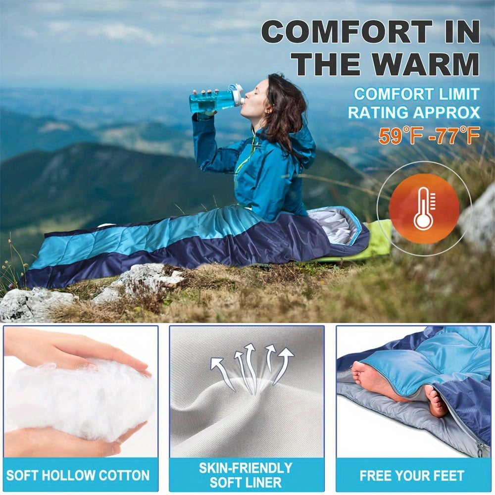 Lightweight Compact Sleeping Bag for Cold Weather Camping