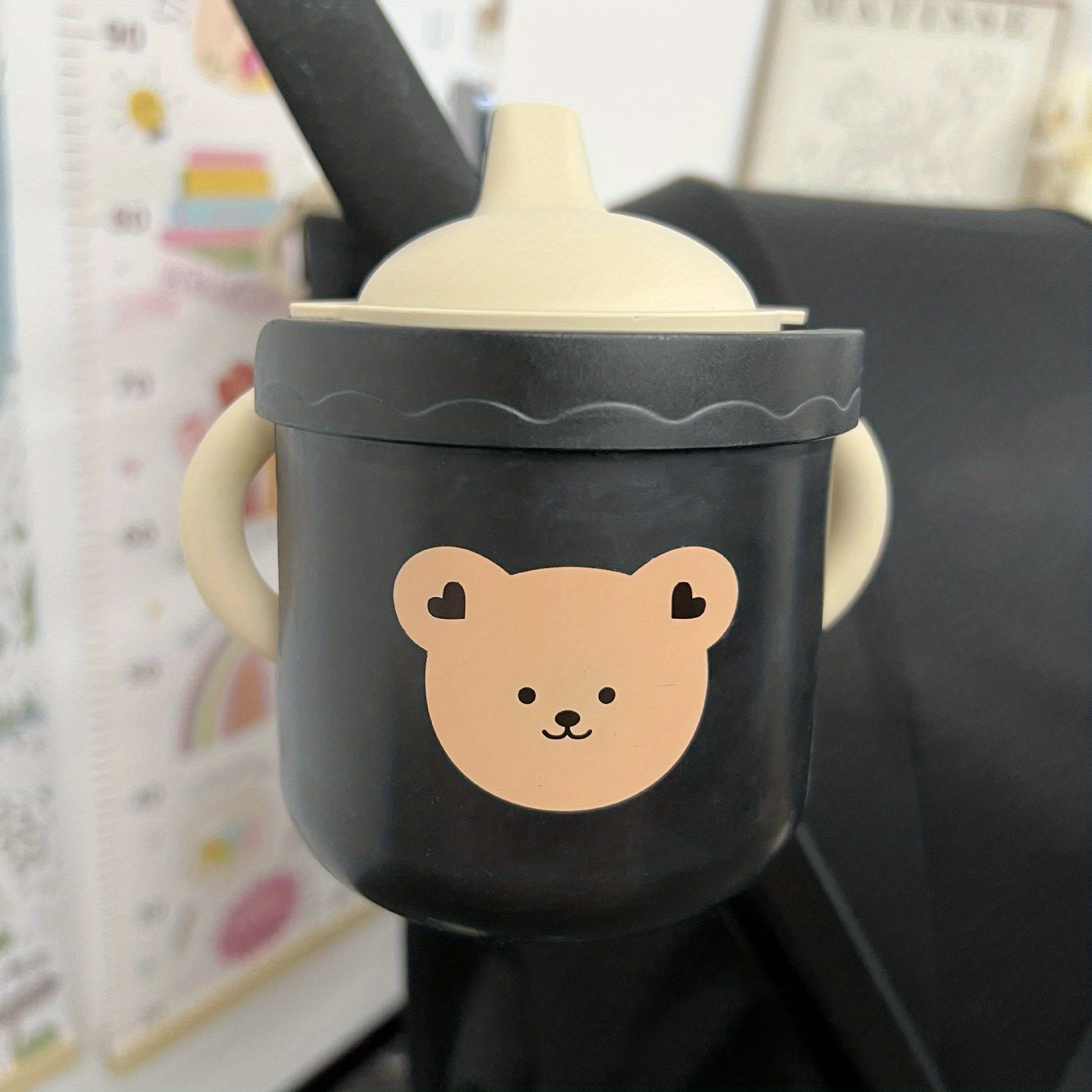 Bear Baby Stroller Bottle Rack - Securely Hold Bottles & Phone