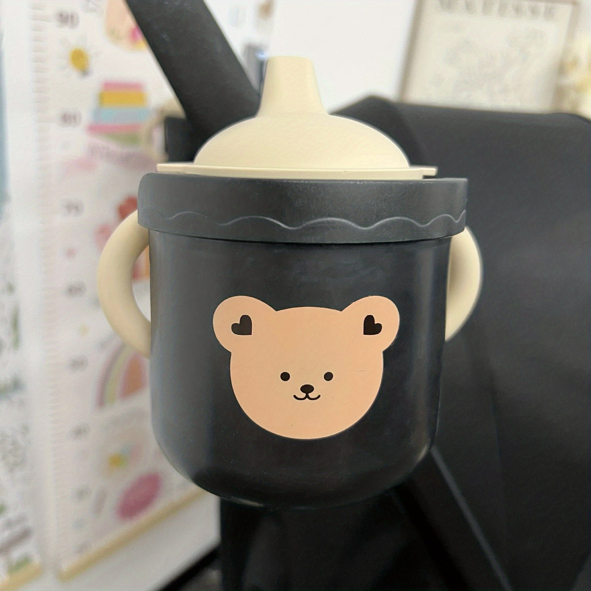 Bear Baby Stroller Bottle Rack - Securely Hold Bottles & Phone