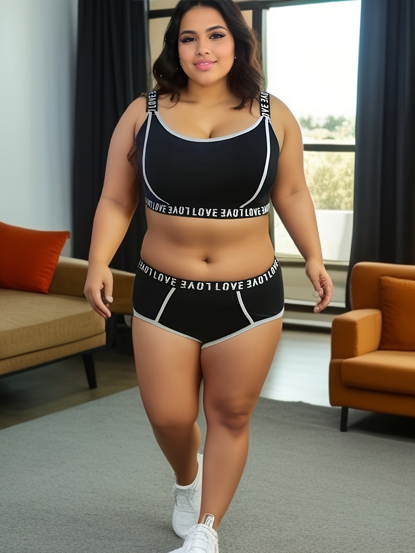  Sports Lingerie Set High Stretch Bra & Panty 2 Piece Set