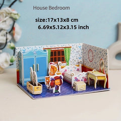 3D Puzzle Model Paper DIY Toy for Girls