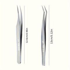 5pcs Eyelash Tweezers Clips Set for Beginners