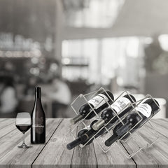 10 Bottle Metal Countertop Wine Rack Holder