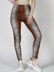 Leopard Dot Elastic Leggings High Waist Slim Leggings