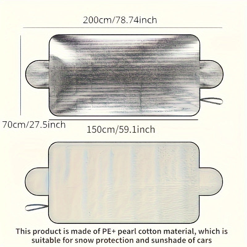 Foldable Windshield Cover for Snow and Sun Protection