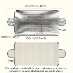 Foldable Windshield Cover for Snow and Sun Protection