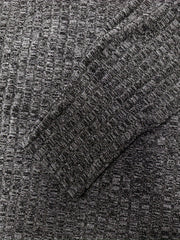  Solid Long Sleeve Ribbed Knit Top