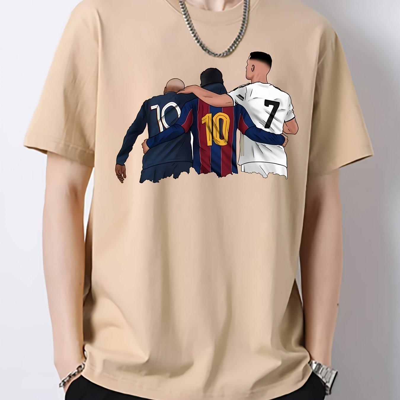 Men's Graphic Cotton Crew Neck Short Sleeve T-shirt