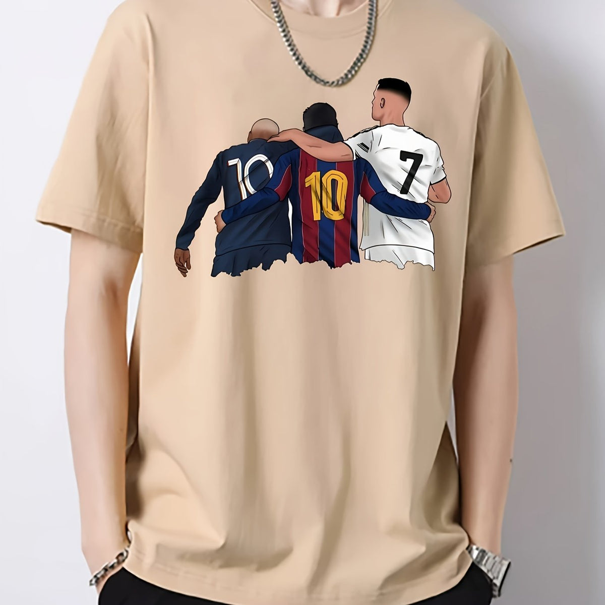 Men's Graphic Cotton Crew Neck Short Sleeve T-shirt