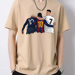 Men's Graphic Cotton Crew Neck Short Sleeve T-shirt