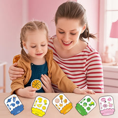 60 Kids Recognition Magnetic Stickers 10 Colors Reusable Fridge & Blackboard