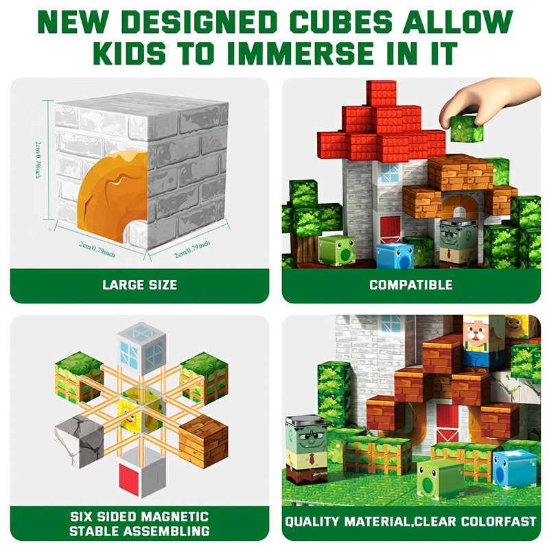 150pcs Magnetic Building Blocks Plant Guard Set