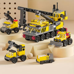 142pcs City Engineering Pullback Building Block Puzzle Toy