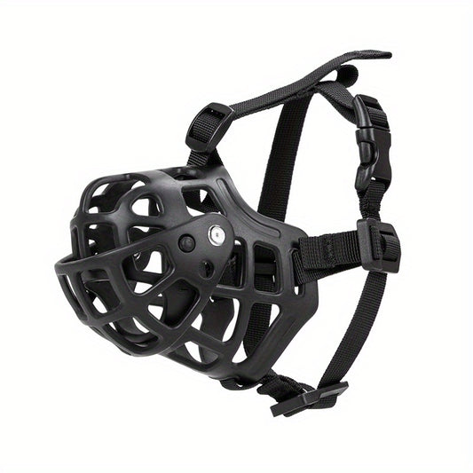 Adjustable Breathable Basket Dog Muzzle Prevents Biting Chewing