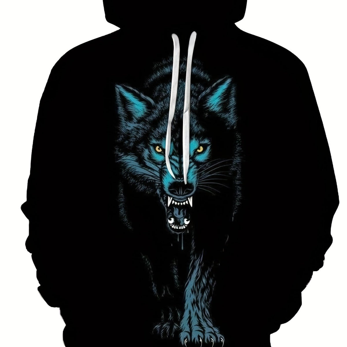 Wolves 3D Print Hoodies for Men Graphic Hoodie with Kangaroo Pocket