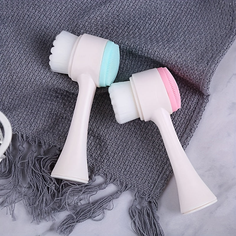 Facial Cleansing Brush Soft Bristle Exfoliator Makeup Skincare
