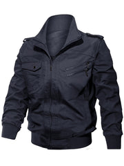 Men's Lightweight Cotton Jacket Military Windbreaker Coat