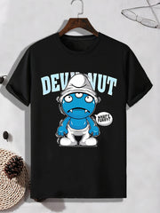 Men's Monster Print T-shirt Active Stretch Tee for Outdoor