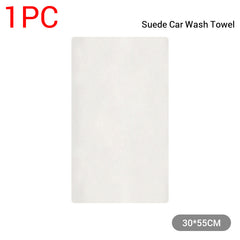 3Pcs Chamois Car Cleaning Towel Sheepskin Quick Drying Absorbent Cloth
