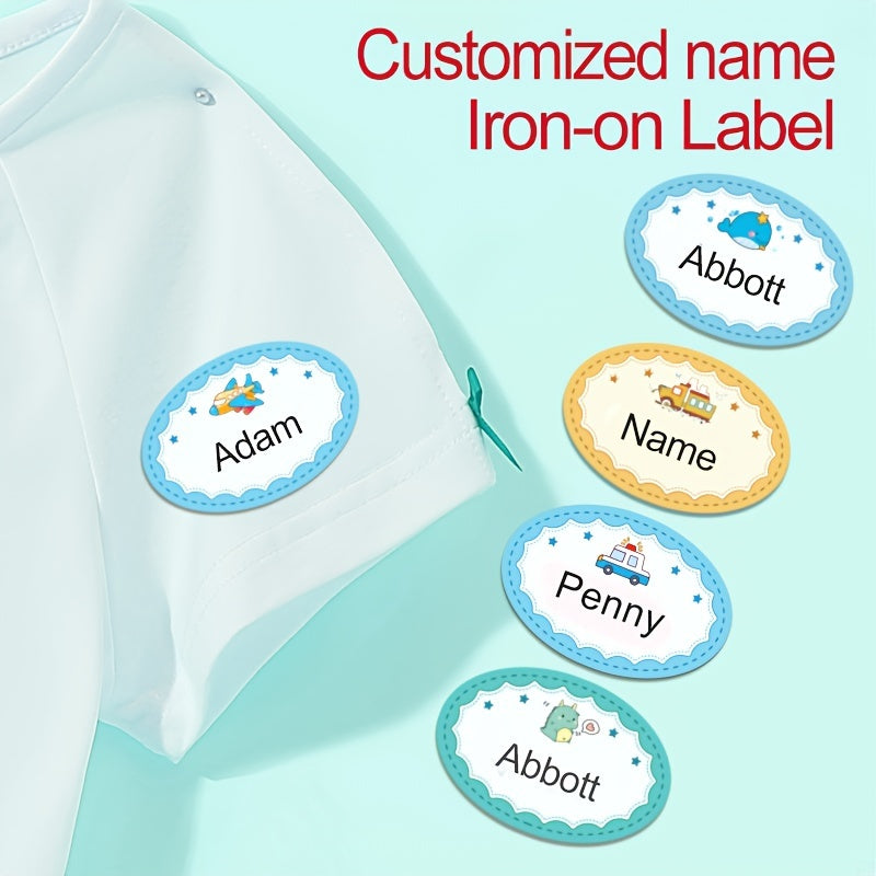 Iron on Name Labels for Clothes Personalized Marking Blankets Backpacks