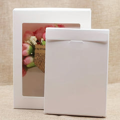 10pcs Paper Gift Boxes with Windows for Weddings, Parties & Home Decor
