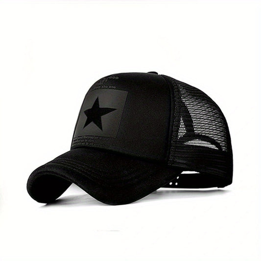 Pentagram Print Unisex Trucker Hat Mesh Lightweight Baseball Cap