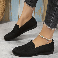 Women's Light Mesh Panel Slip On Flat Shoes