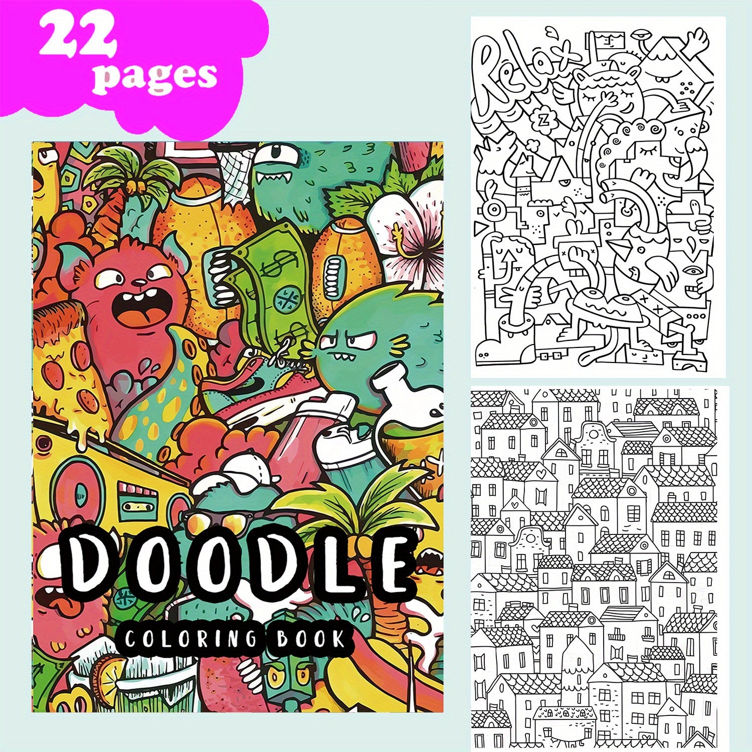 Graffiti Coloring Book for Adults & Teens Vibrant Urban Art