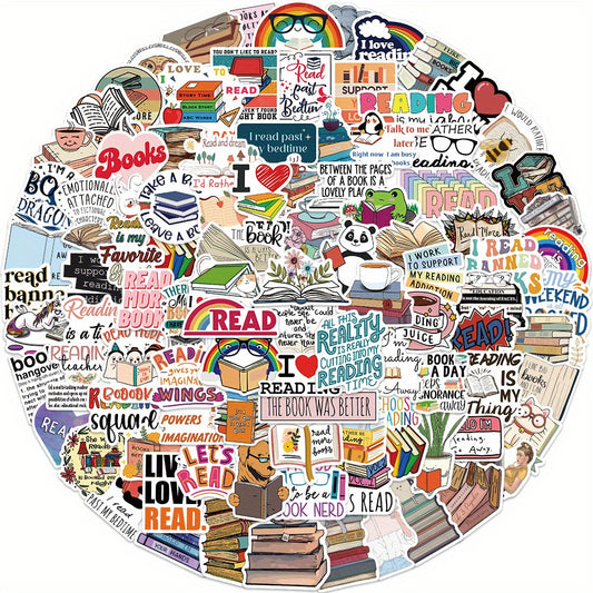 100pcs Fun Learning Stickers for Laptops and Bottles