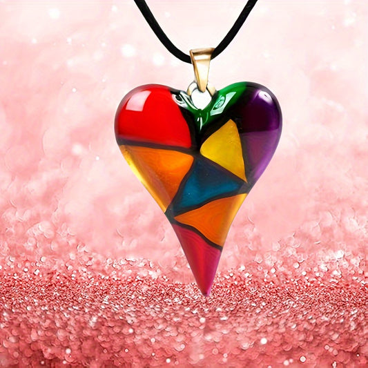 Stylish Colorful Love Necklace for Women