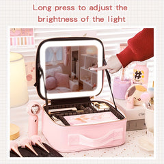 Portable Lighted Makeup Bag 3 Colors Travel Cosmetic Case