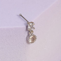Zircon Pendant Nose Stud Ring for Women Body Piercing