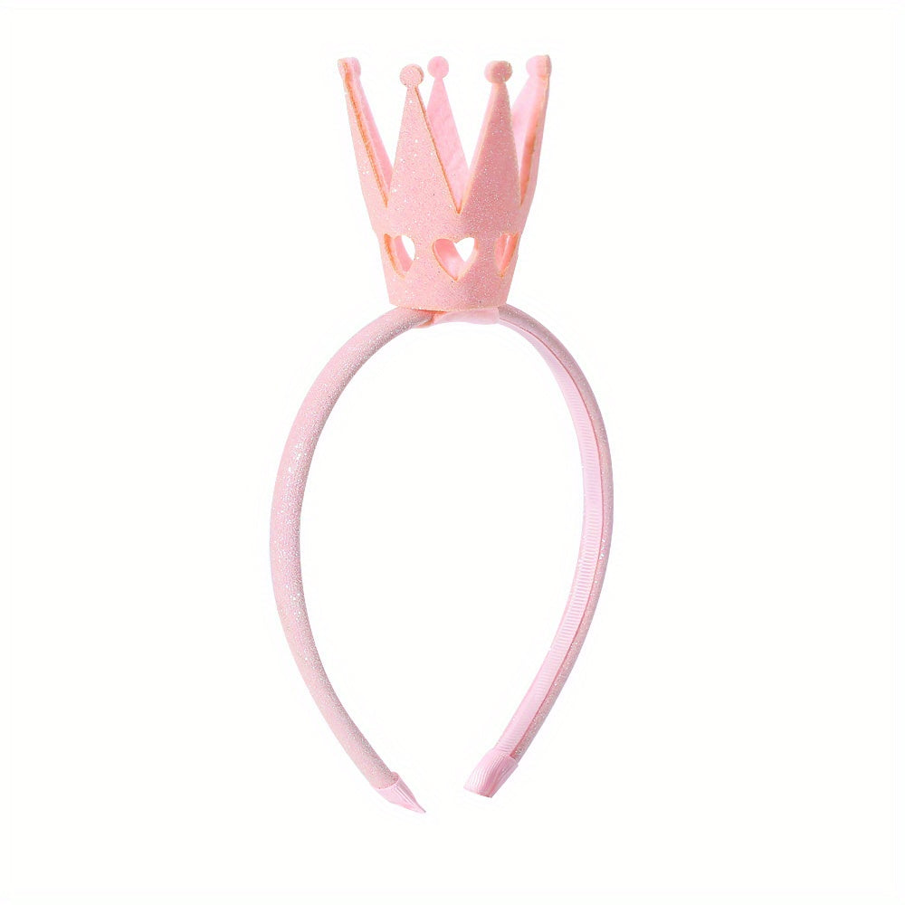 Glitter Crown Hair Hoop Holiday Princess Headbands Baby Girls Hair Accessories