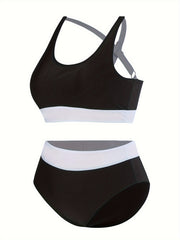  Sexy Bikini Set Criss Cross Back High Waist