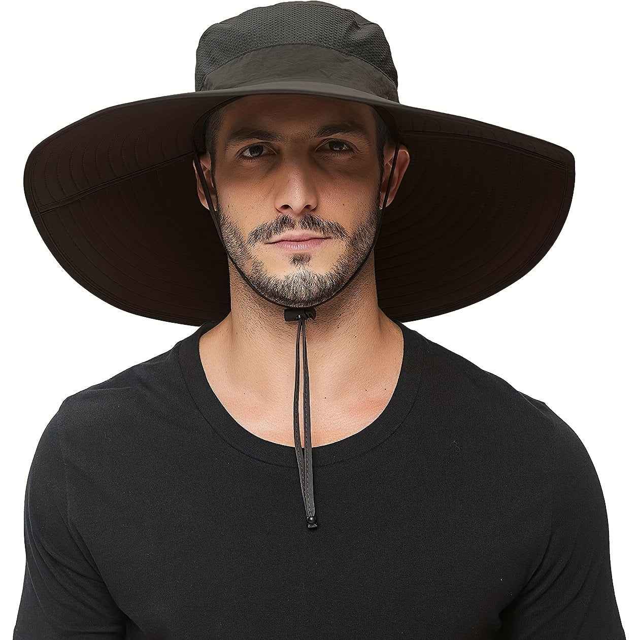 Large Brim Waterproof Bucket Hat for Outdoor Sun Protection