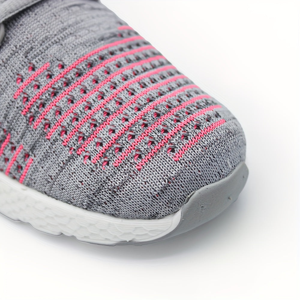 Women's Woven Flat Running Shoes Anti slip Casual Sneakers